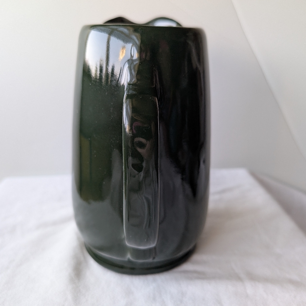 Vintage Frankoma Westwind Green Glaze Red Pottery Pitcher - Picture 2 of 8